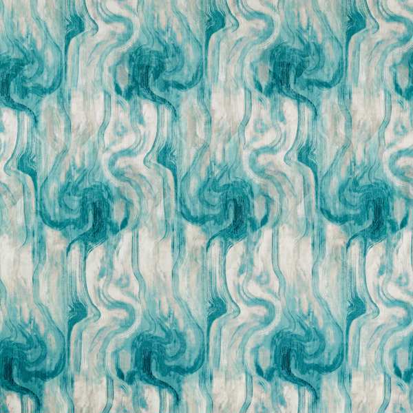 Clarke and Clarke Dimora Tessuto Teal Curtains