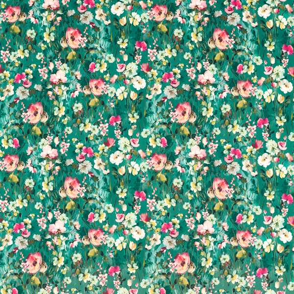 Clarke & Clarke Floral Flourish Wild Meadow Mineral Velvet Cushion Covers