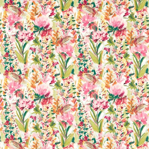 Clarke & Clarke Floral Flourish Hydrangea Mineral/Ochre Cushion Covers