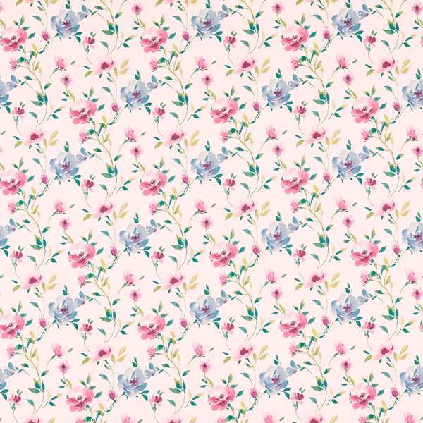 Clarke & Clarke Floral Flourish Serena Damson Roman Blind