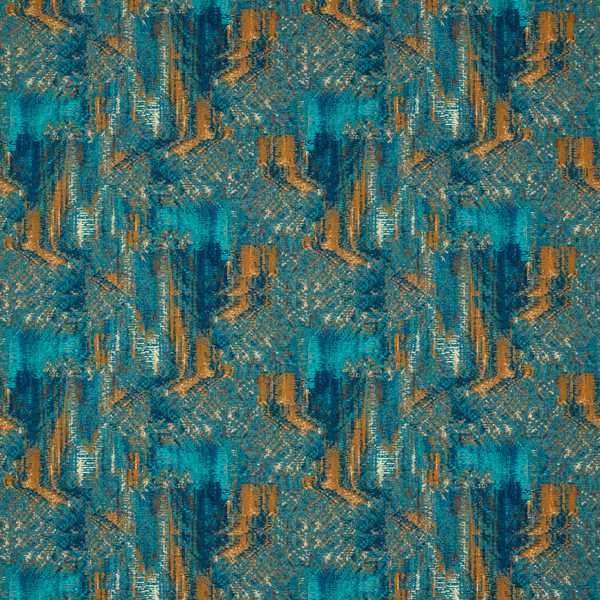 Ferndene Hillcrest Teal/Spice Curtains