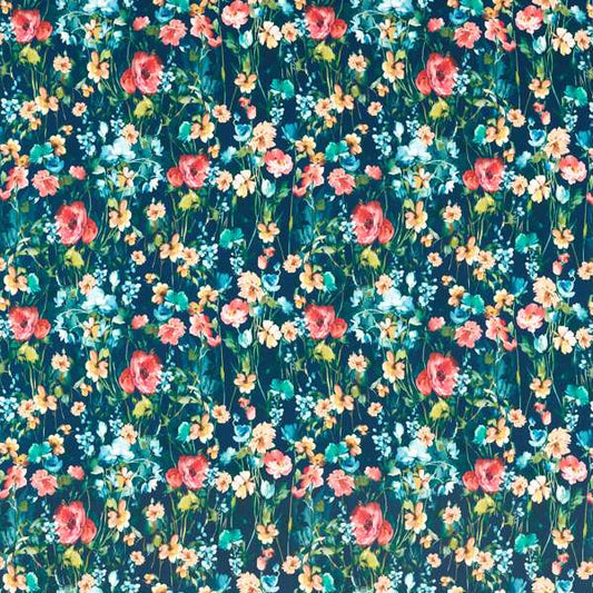 Clarke & Clarke Floral Flourish Wild Meadow Midnight Velvet Cushion Covers