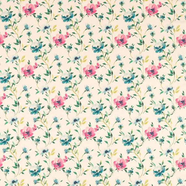 Clarke & Clarke Floral Flourish Serena Linen/Forest Cushion Covers