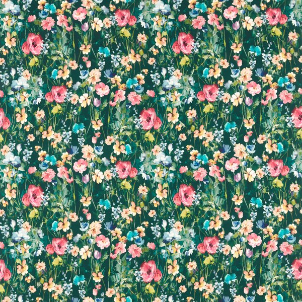 Clarke & Clarke Floral Flourish Wild Meadow Forest Cushion Covers
