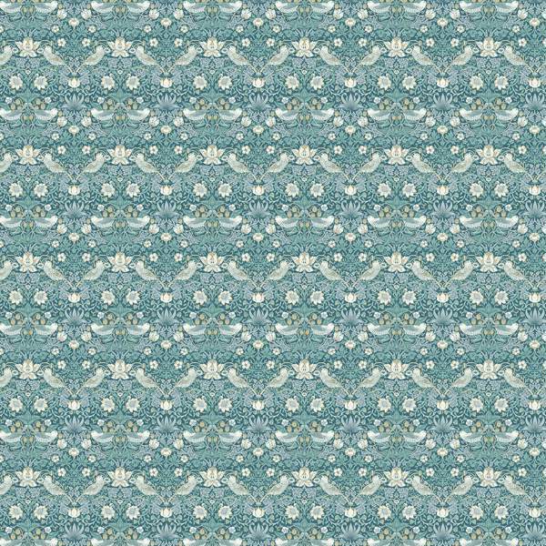 William Morris Strawberry Thief Slate/Blush Fabric