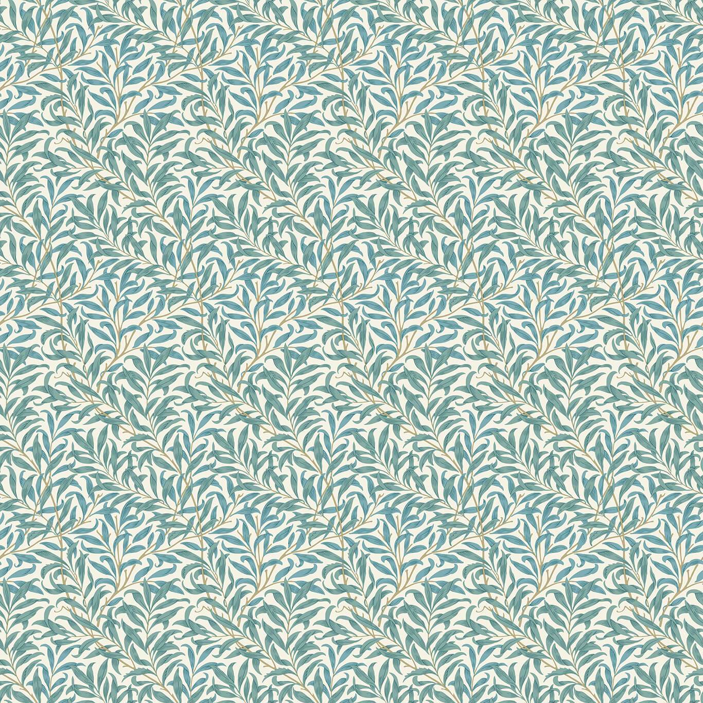 William Morris Willow Boughs Teal Fabric